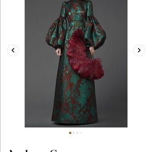 Andre GN green and bride floral patterned gown